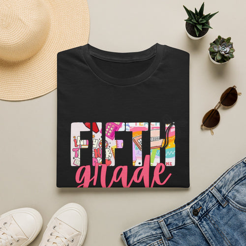 Fifth Grade T-Shirt — Colorful School Teacher & Student Back-to-School Tee