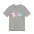 Teach Floral Graphic Tee — Cute Pastel "TEACH" Teacher T‑Shirt
