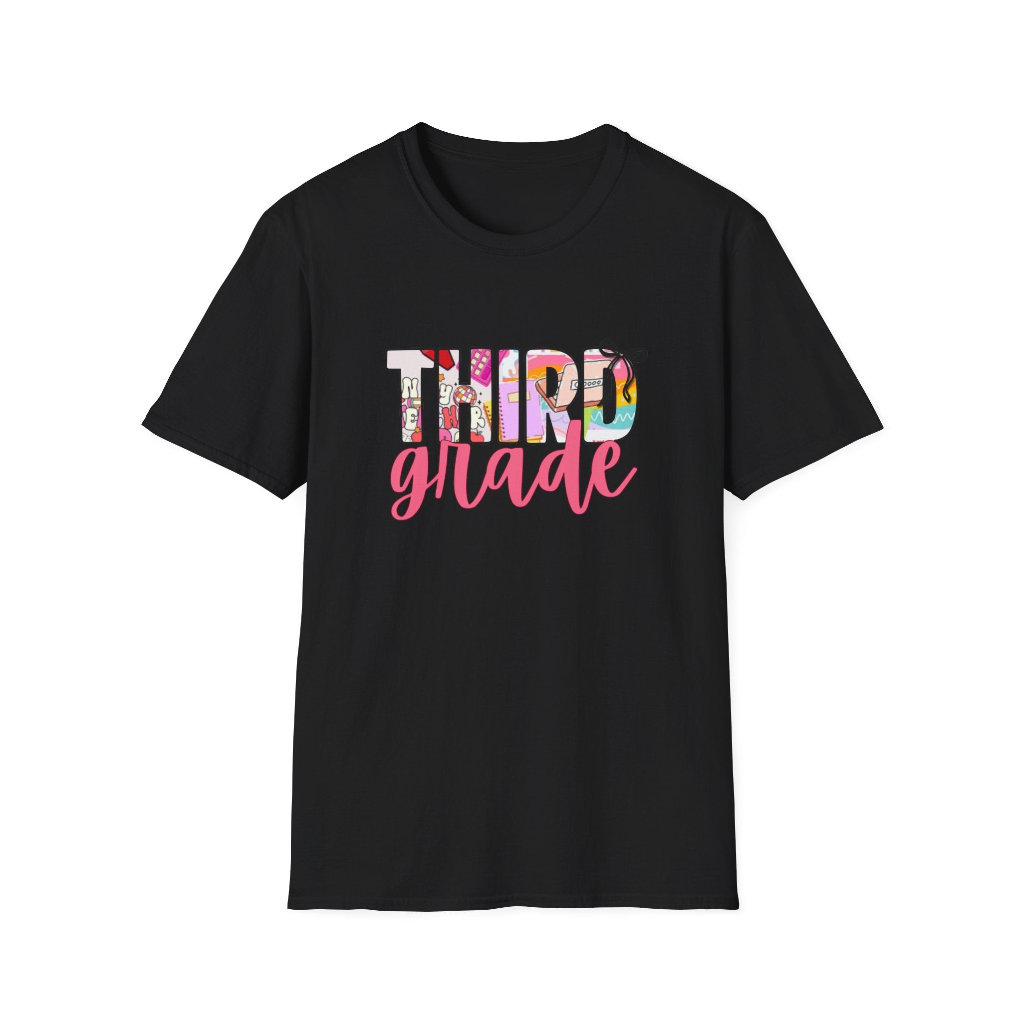Third Grade Teacher T‑Shirt — Colorful Floral Back‑to‑School Tee