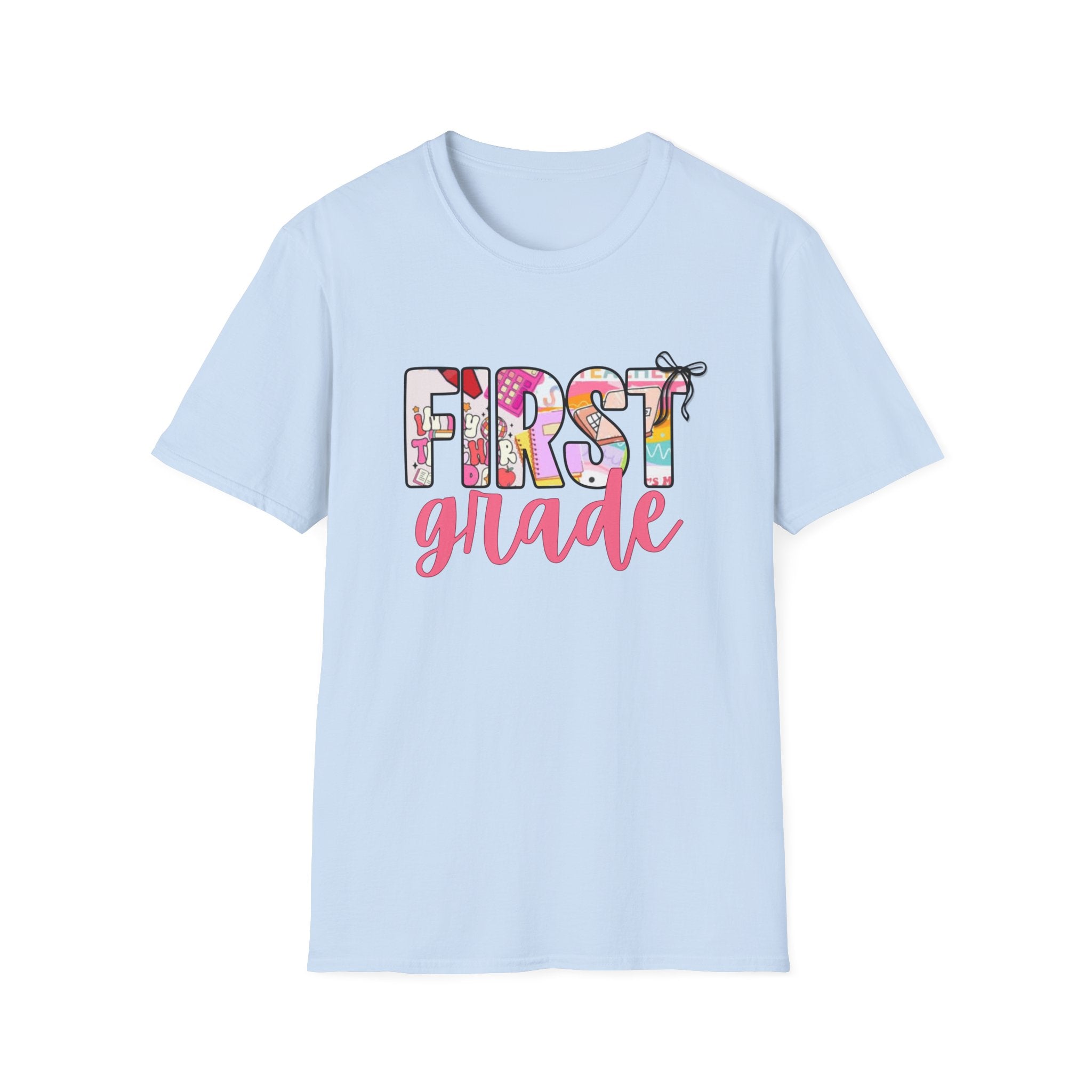 First Grade T-Shirt — Cute Floral Back-to-School Tee for Teachers & Students