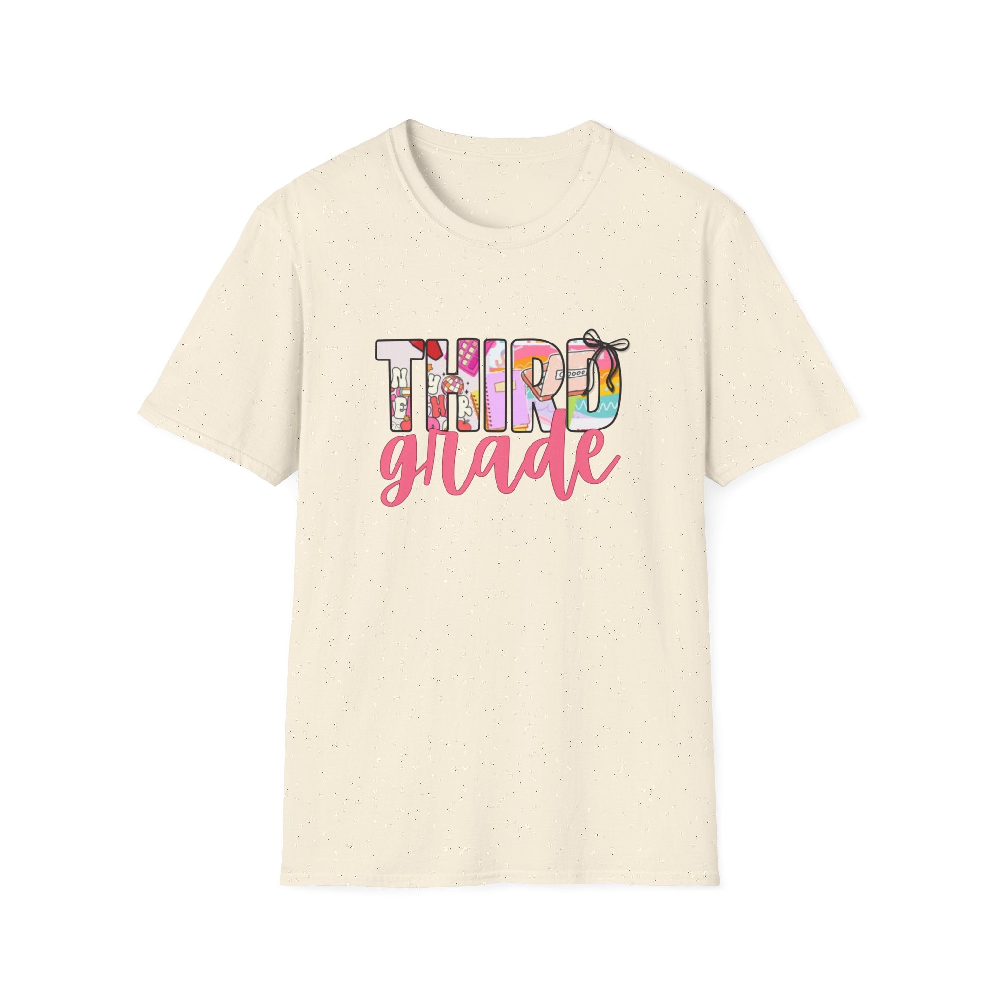 Third Grade Teacher T‑Shirt — Colorful Floral Back‑to‑School Tee