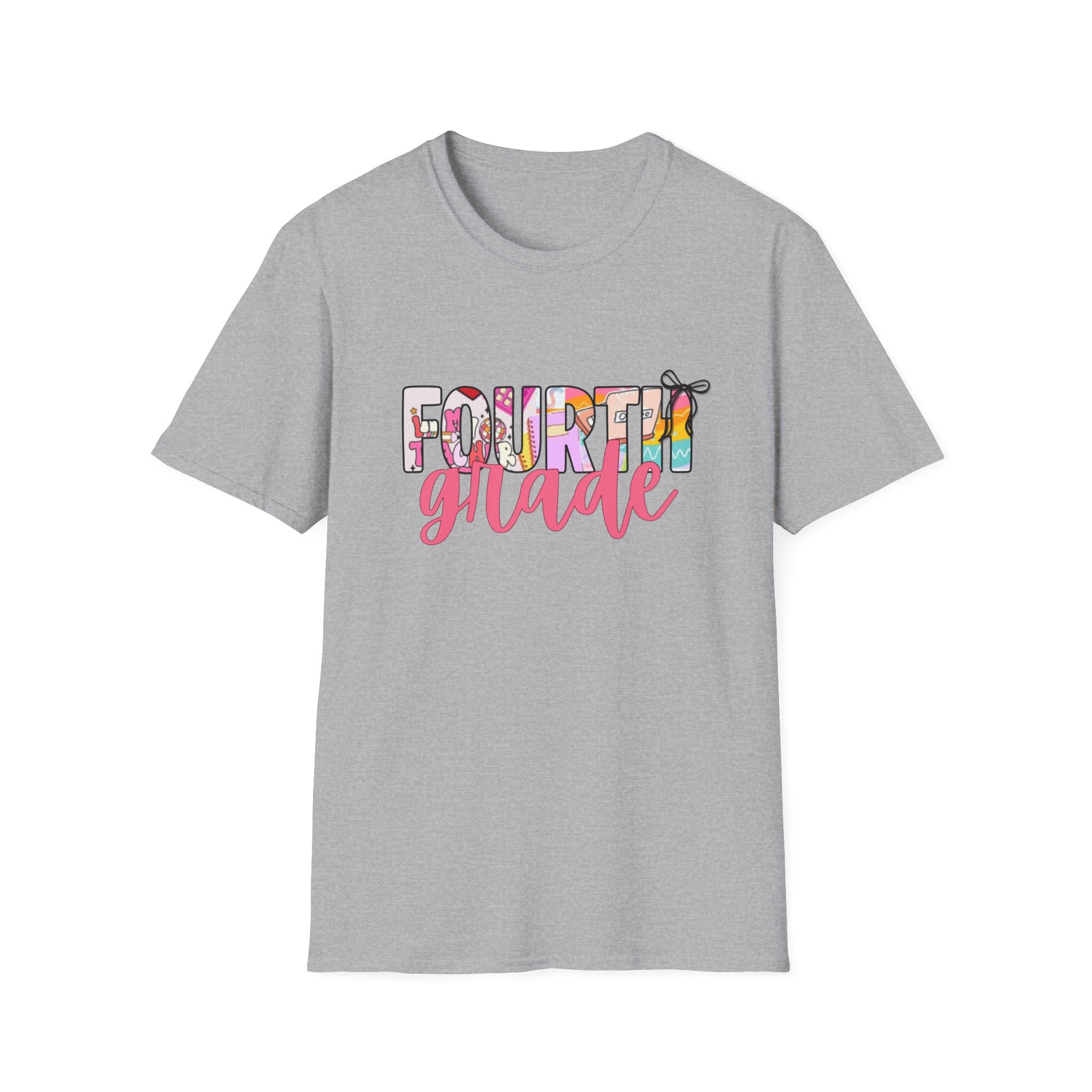 Fourth Grade T-Shirt — Colorful School Year Tee ("Fourth Grade" Text)