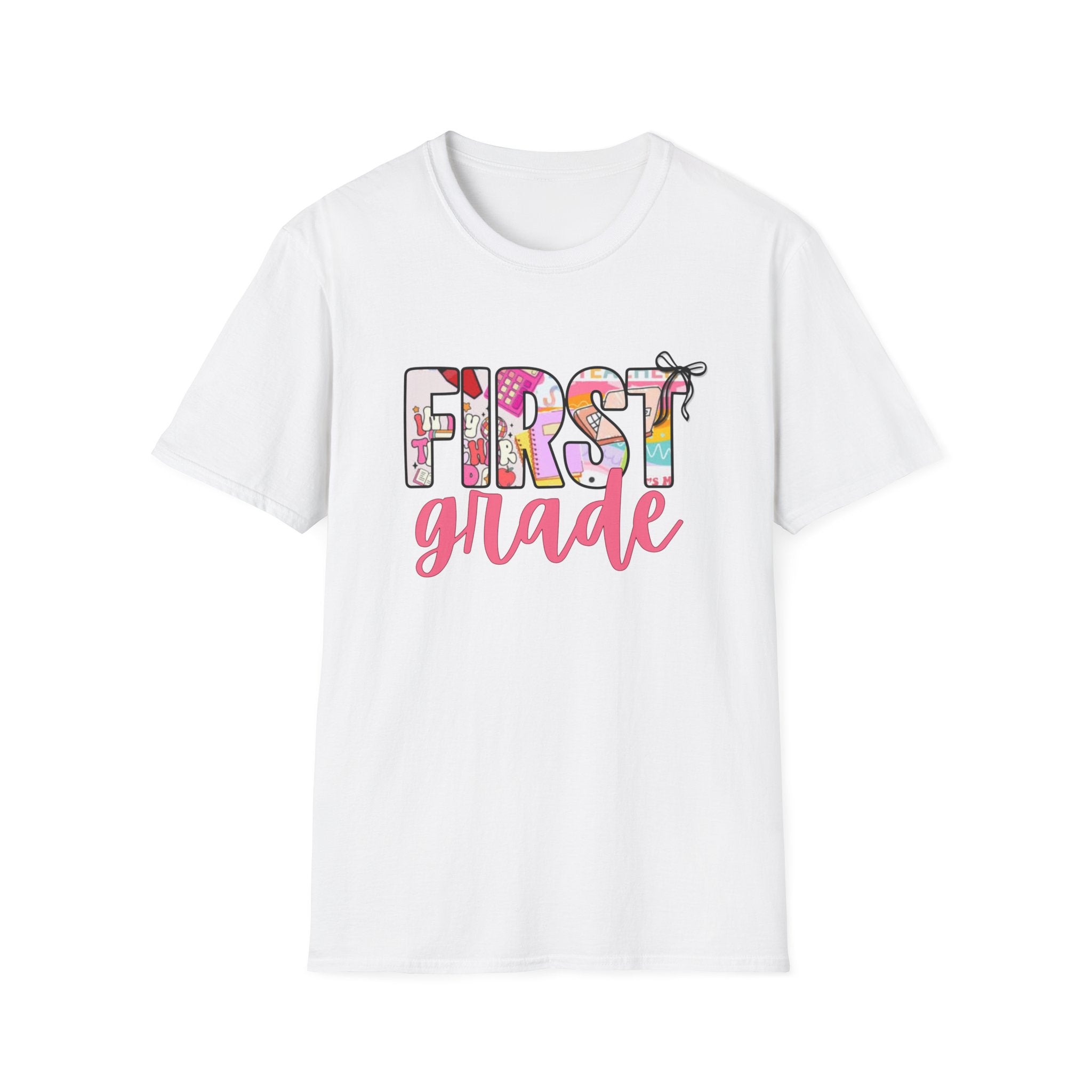 First Grade T-Shirt — Cute Floral Back-to-School Tee for Teachers & Students