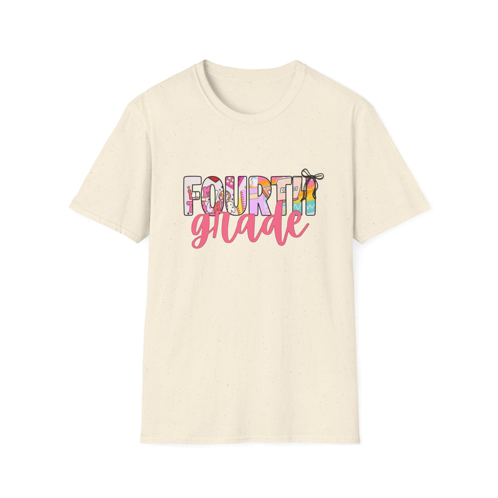 Fourth Grade T-Shirt — Colorful School Year Tee ("Fourth Grade" Text)