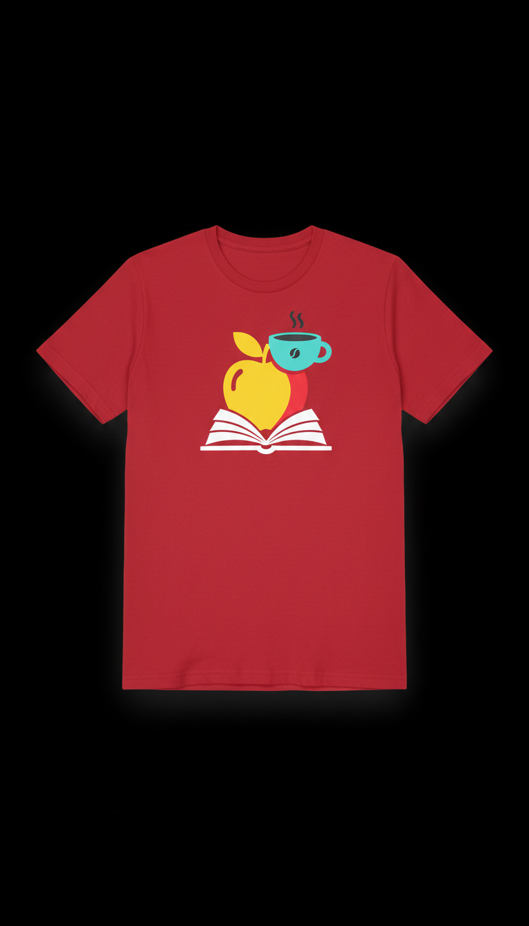 Teacher Fuel Apple Red Tee