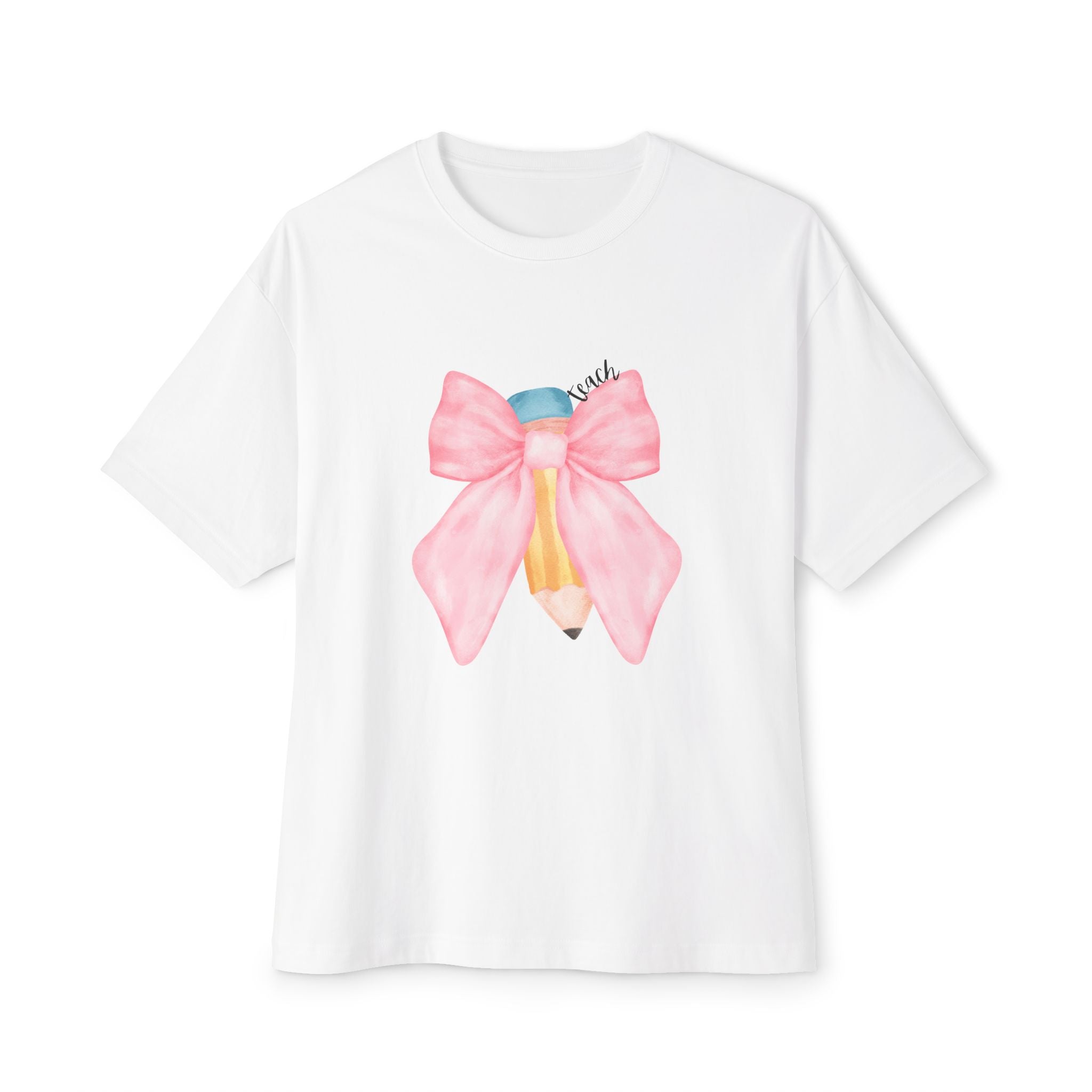 Cute Pencil with Pink Bow Tee — Teacher Appreciation / Back-to-School Shirt