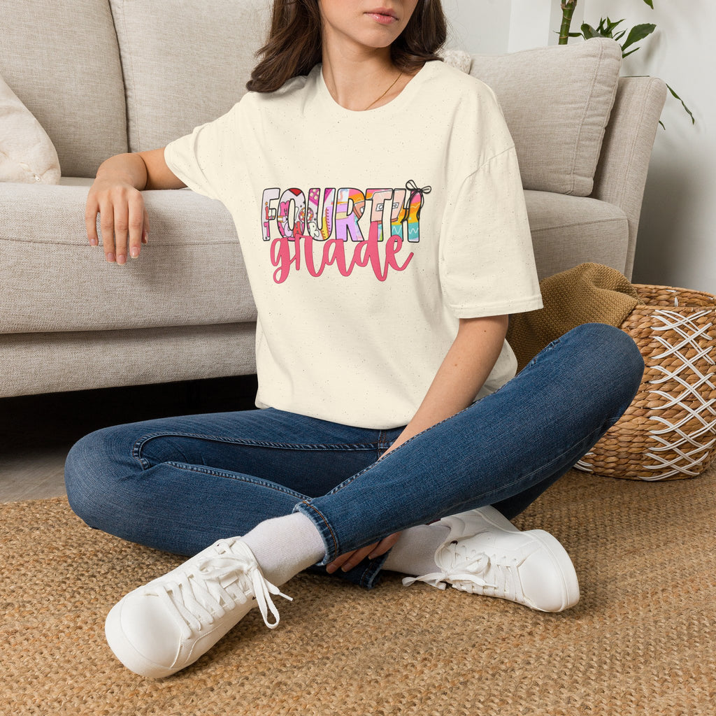 Fourth Grade T-Shirt — Colorful School Year Tee ("Fourth Grade" Text)